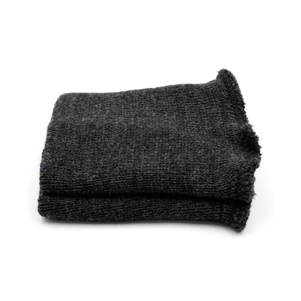 Манжеты трикотажные 8.0х9.5 см, 1 пара, средней плотности 14 кл, 1х1, в-67 т. антрацит, т.серый меланж