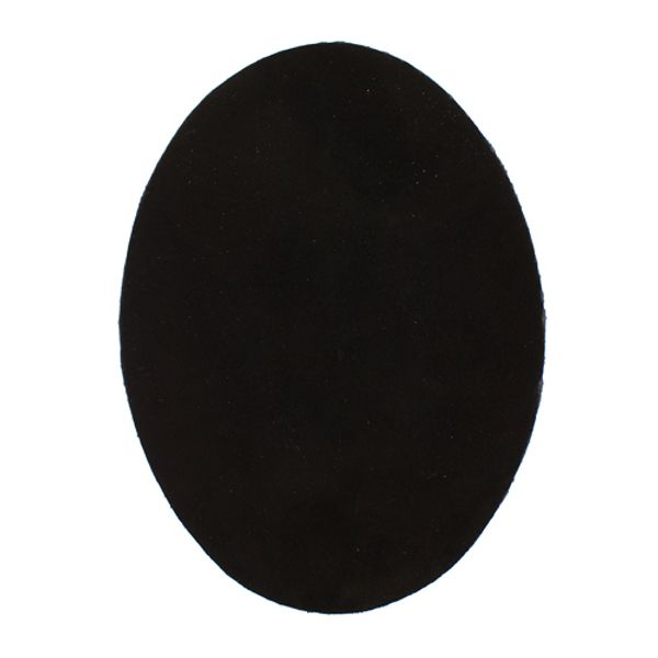 Заплатка термоклеевая, замша, овал большой 12,2х15см, 2 шт в уп, 100% кожа, 30 черный