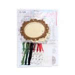 Набор для вышивания нитками МП Студия, на деревянной основе Миниатюра. Брусничный лес 14х10см