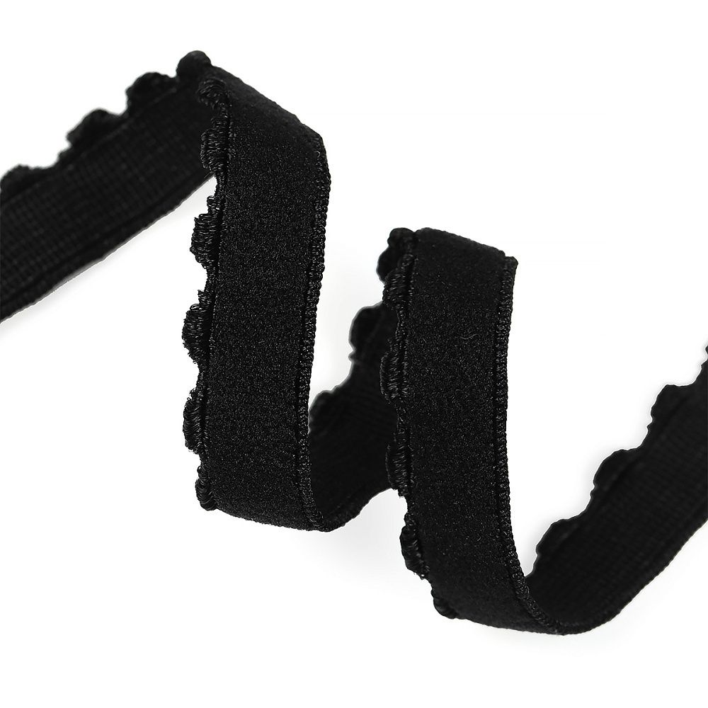 Резинка бельевая (отделочная) 10.0 мм / 50 метров, ЕТ-1, F322 черный