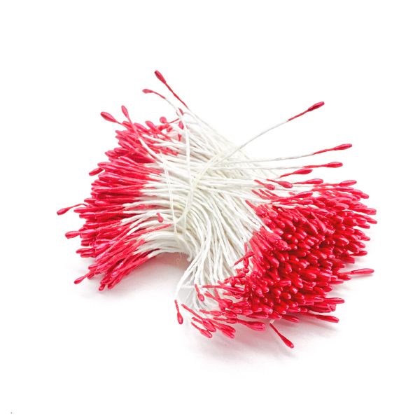 Тычинки для искусственных цветов 0,1х6см (красный)