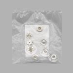 Кнопка пришивная ⌀21 мм, пластик, серебро (никель), 4 шт