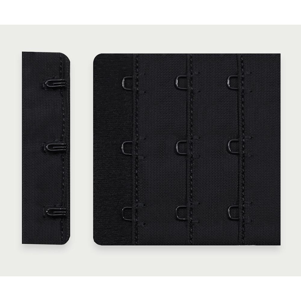 Застежки для бюстгальтера текстильные 3х3, 57 мм, 25 шт, 170 черный, Arta 2587