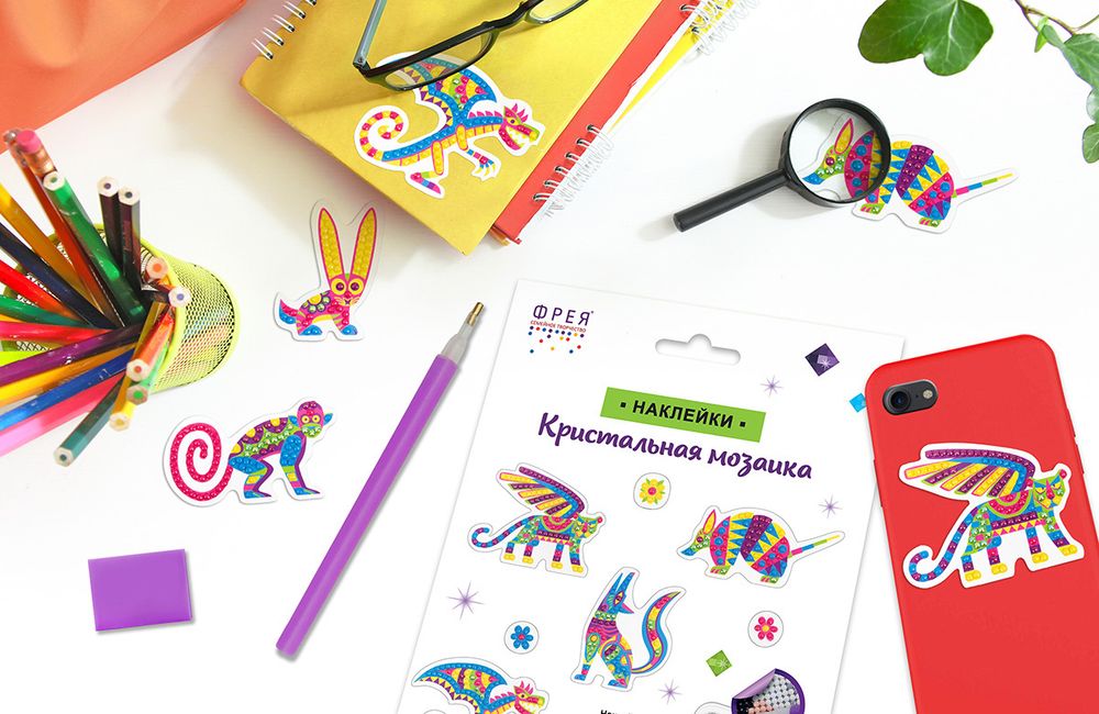 Алмазная (кристальная) мозаика Фрея ALVN-134, наклейки Фантастические существа, 19.5х14 см