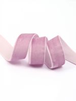 Лента бархатная (тесьма) 20.0 мм / 22.86±1 метров, арт.20VR73 нейлон цв.сиреневый