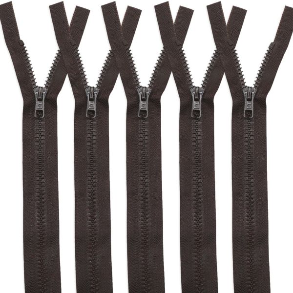 Молния трактор Arta Т6 (6 мм) 1 зам., разъем., 90 см, цв. 068 т.коричневый, уп.5 шт