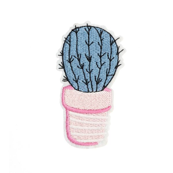 Термоаппликация Синий кактус, 8х4,1см, Hobby&Pro