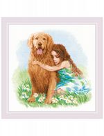 Набор для вышивания нитками Риолис, Верный друг 30х30 см