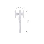 Крючки шторные для карниза 27 мм, ⌀9 мм, с замком и с крутящимся роликом, 100 шт, белый, Gamma