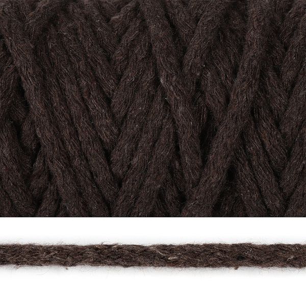 Шнур круглый х/б ⌀5.0 мм / 50 метров, 2115 коричневый