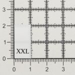 Этикетка-размерник, белый, 10х20 мм, 100 шт, XXL