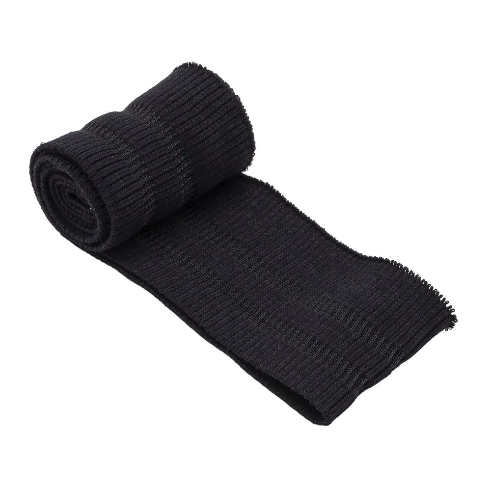 Подвяз (довяз) трикотажный с прозрачными вставками 6 см / 1 метр, черный, 3AR2880