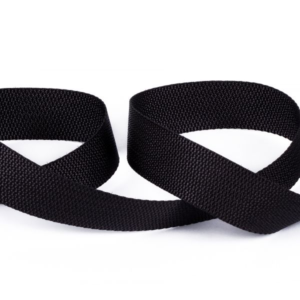 Стропа (ременная лента) 25 мм / 50 метров, [17.4 г/пог.м], 100% п/а, черный, Gamma 6с617
