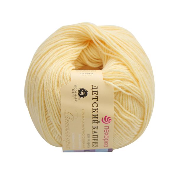 Пряжа Пехорка Детский каприз / уп.10 мот. по 50 г, 225 м, 53-Св.желтый