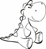 Термоаппликация Gamma Термотрансфер M №04, 1 шт, M-426 Динозаврик 11.5х11 см