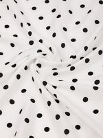 Штапель в горошек 90 г/м², 145 см / 2 метра, TBY.Vidt.04 цв.белый