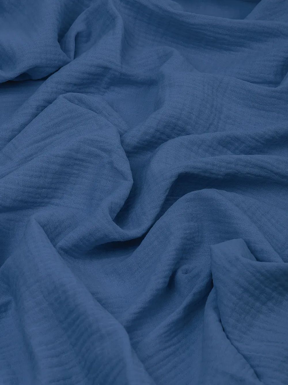 Муслин 125 г/м², 130 см / 2 метра, TBY.Mus.24723.55.2, цв.55 джинс