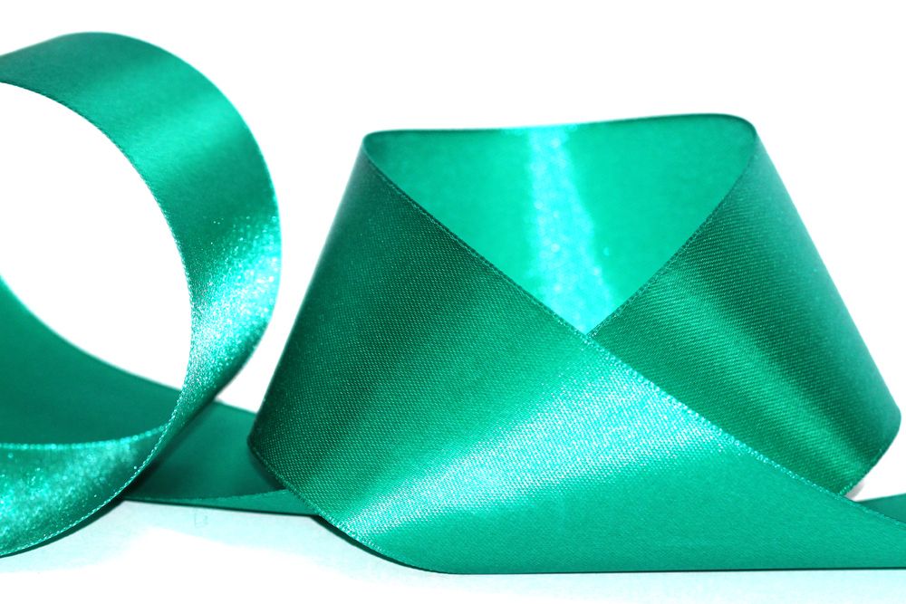 Лента атласная 1-сторонняя 50.0 мм / 33±2 метра, 016 изумруд, Gamma