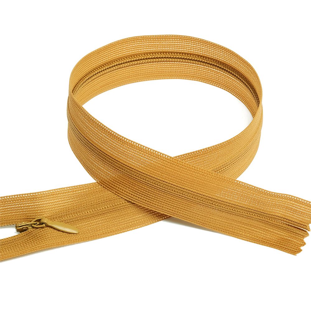 Молния потайная (скрытая) Т3 (3 мм) 1 зам., н/раз., 20 см, цв.F116 песочный уп.50 шт Молния потайная (скрытая) Т3 (3 мм) 1 зам., н/раз., 20 см, цв.F116 песочный уп.50 шт