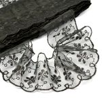 Кружево капроновое 65 мм / 13.7 м, 30011 цв.039 черный, Kruzhevo