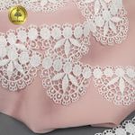 Кружево гипюр (плетёное) 39 мм, 0799 цв.01 белый уп.13,7м, Kruzhevo