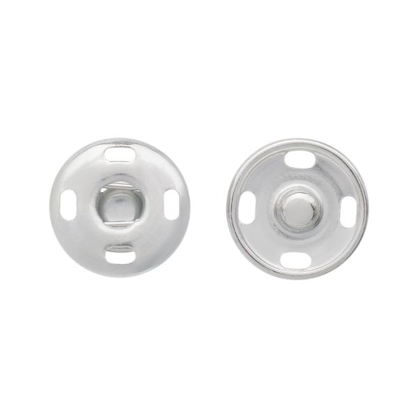 Кнопка пришивная металл ⌀12.0 мм, 24 шт, блистер, никель, CSC 27440