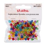 Бусины акрил 7х8 мм, 25 г (155±5 шт), №01 ассорти, Zlatka ARO