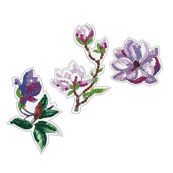 Алмазная (кристальная) мозаика Фрея, Наклейки Магнолия, 6х8 см