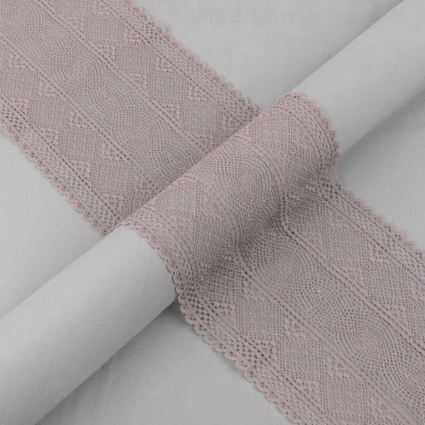 Кружево бельевое эластичное 165 мм / 3±0.2 метра, Турция, сиреневый, Blitz