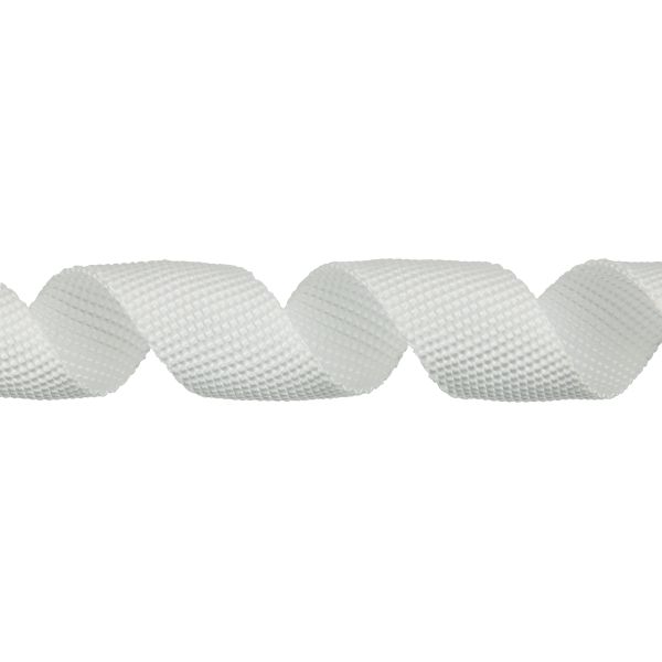 Стропа (ременная лента) 20 мм / 50 метров, толщ. 1.1 мм, [10 г/пог.м], 100% п/п, 01-1 белый, Gamma G-20 W