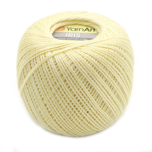 Пряжа YarnArt (ЯрнАрт) Iris / уп.10 мот. по 20 г, 138м, 912 молочный