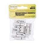 Прищепки декоративные 3.5 см, 60 шт, 10 белый, Mr.Painter DKN-05