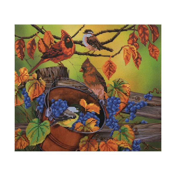 Канва с рисунком для вышивания бисером Щедрый урожай Hobby&Pro 30х26см