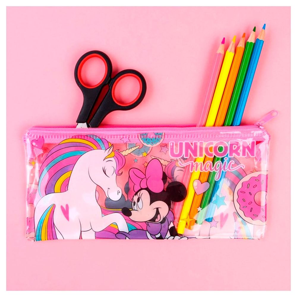 Пенал Минни Маус и Единорог, мягкий, плоский, 95х205 мм, 9273376