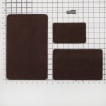 Набор заплаток пришив. из замши, прямоуг-к 4х6,4см, 6х9,6см, 8х12,7см, с перфорацией, 3 шт (21 темно-коричневый), 59403