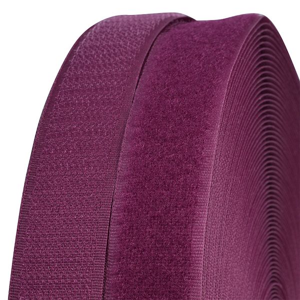 Лента контактная липучка (велкро) пришивная 50 мм / 25 метров, F173 ярк.сиреневый, /пара/, кач.