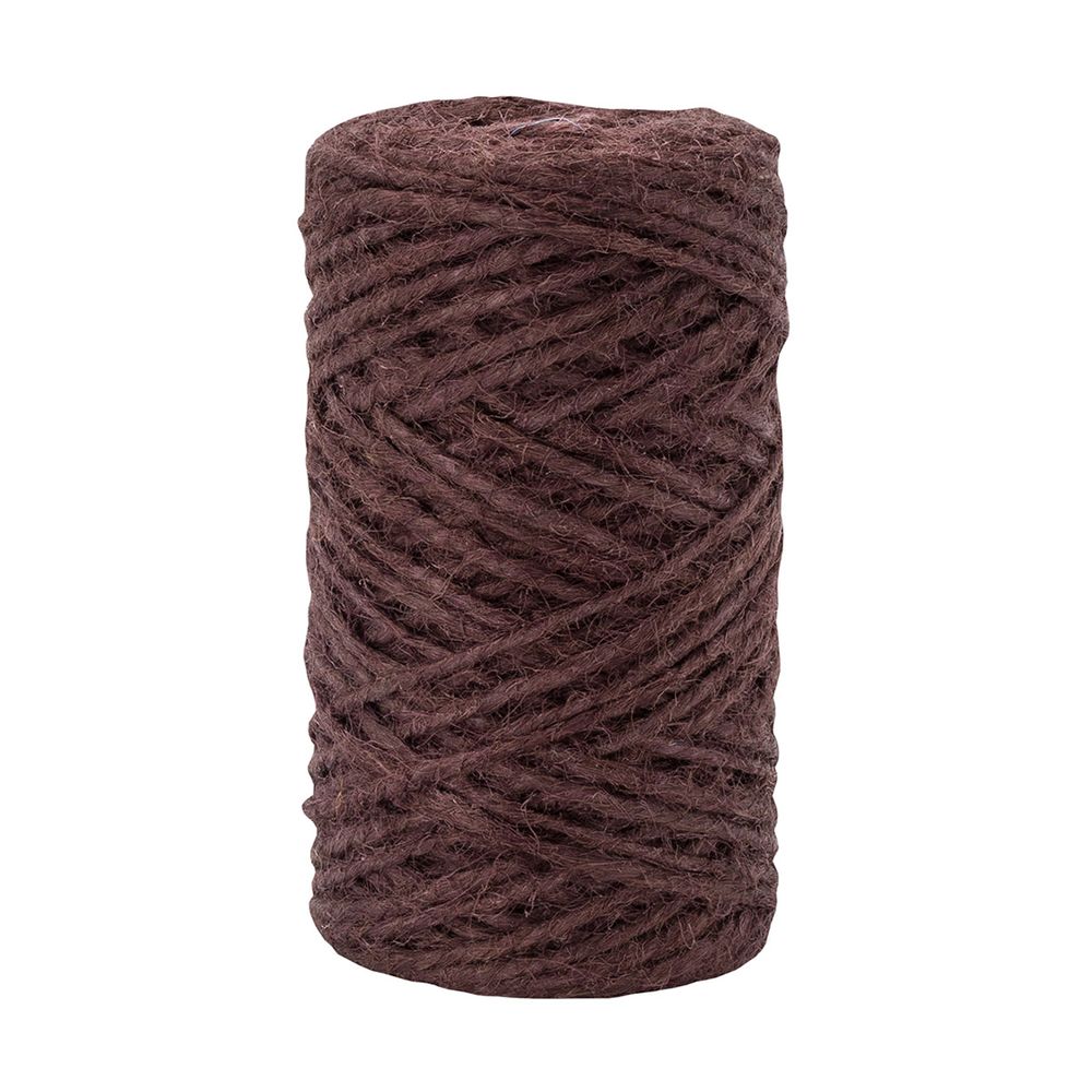 Шпагат джутовый ⌀1.4 мм / 100 метров (100 г), 2-ниточный, 1200 текс, евробобина, коричневый