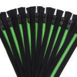 Молния трактор Arta Т6 (6 мм) 1 зам., н/раз., 18 см, Neon, цв. 077 черный / 049 яр.салатовый, уп.10 шт