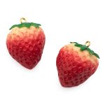 Клубника из полимерной глины 3см, 2 шт