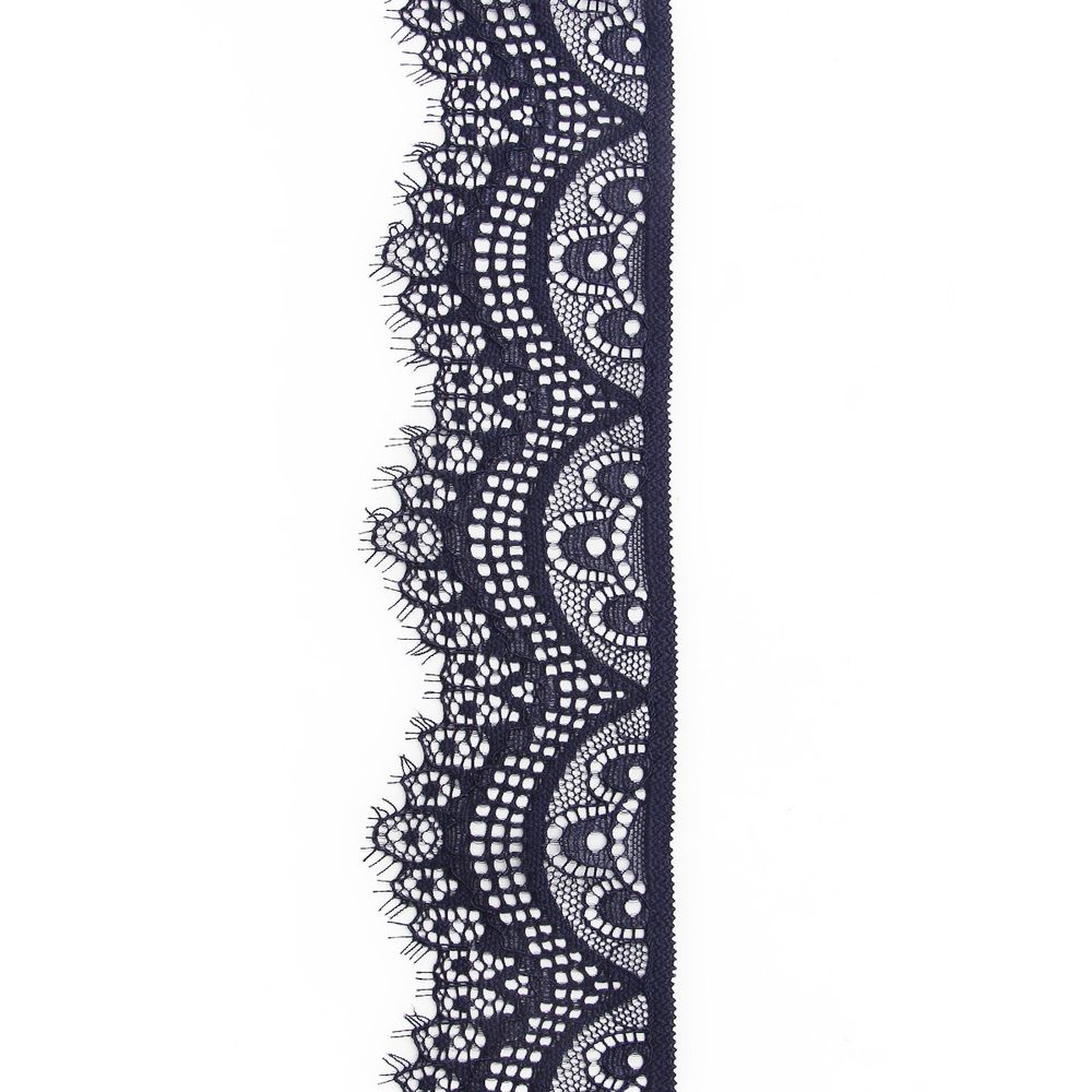 Кружево эластичное (стрейч) 60 мм / 13.71 метра, C147 индиго