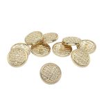 Пуговицы на ножке 32L=20 мм, металл, Gold (золотой), 10 шт, MP06