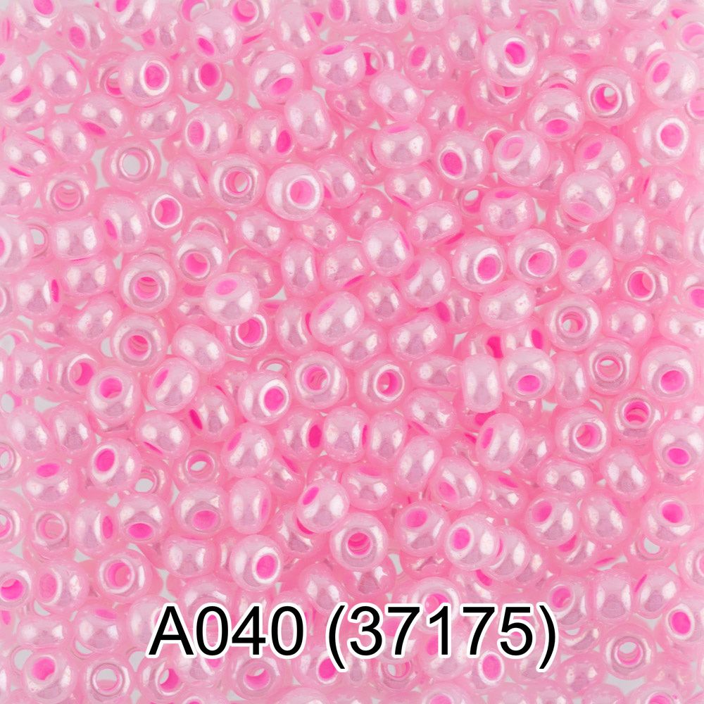 Бисер Preciosa круглый 10/0, 2.3 мм, 10х5 г, 1-й сорт, A040 розовый, 37175, круглый 1