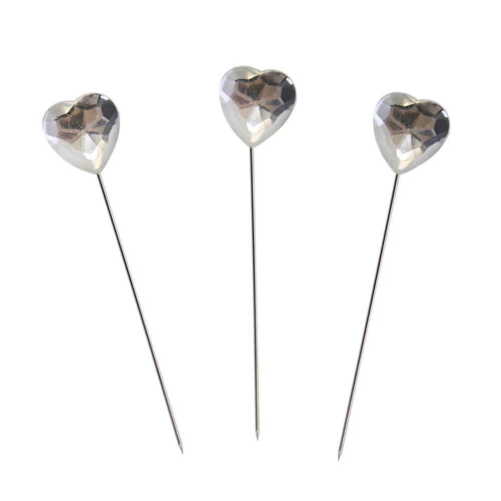 Булавки декоративные с сердечками, упак., 6 шт, Астра