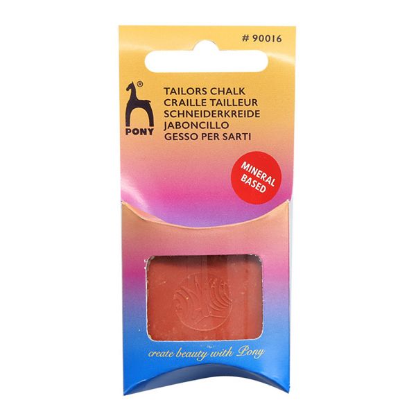 Мел портновский 4,5х3,5 см, 1 шт Pony (красный), 90016