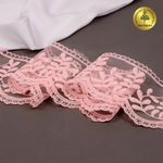Кружево на сетке 85 мм, цв.R1815 розовый, уп.13.7м, Kruzhevo