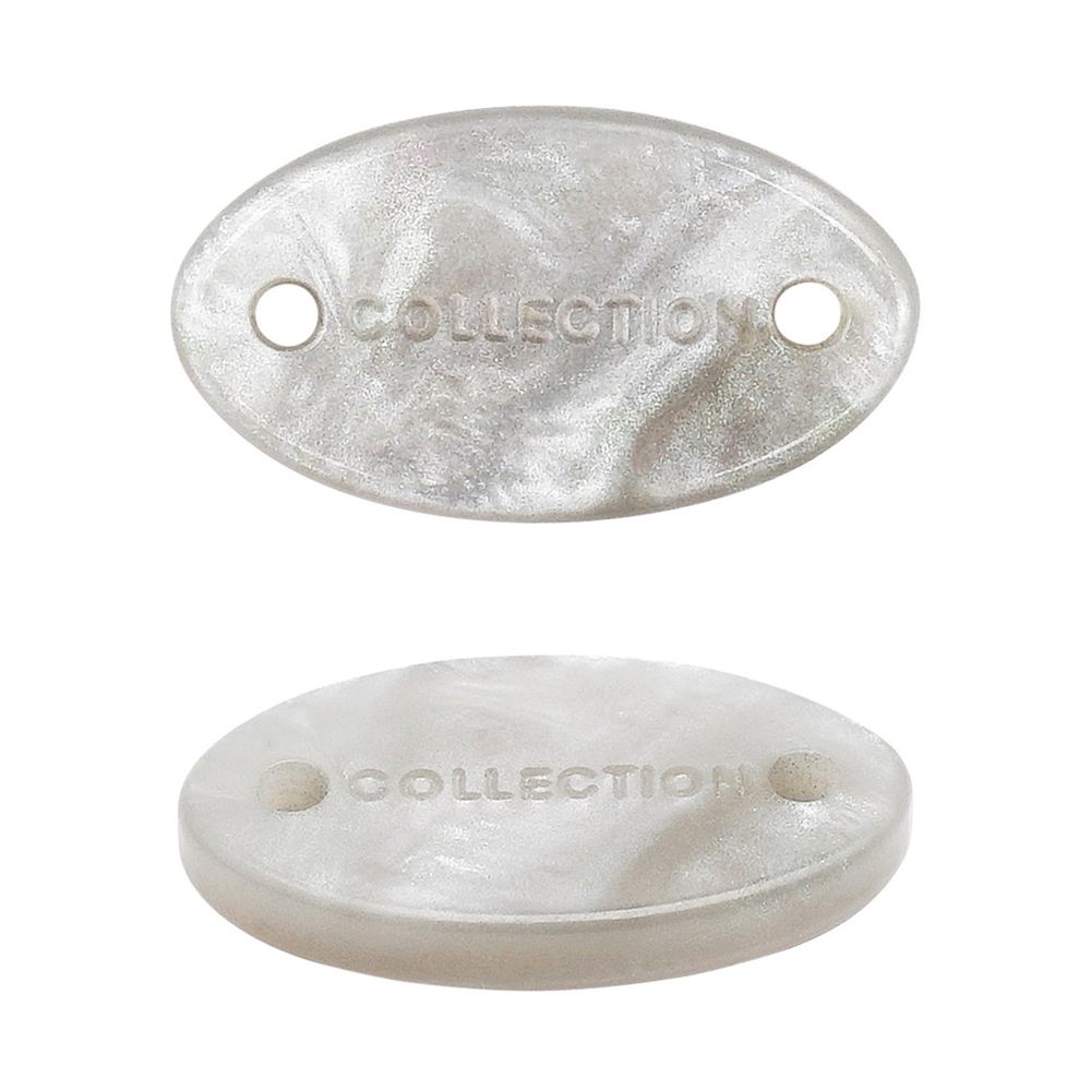 Украшение пришивное 15х9 мм, пластик, светло-серый, СВ_Т-24, 36 шт