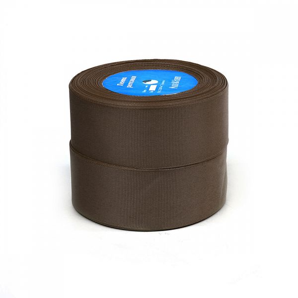 Лента репсовая (в рубчик) 38.0 мм цв.855 коричневый 2 шт*22.86м (±1м)