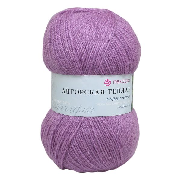 Пряжа Пехорка Ангорская теплая / уп.5 мот. по 100 г, 480 м, 29 розовая сирень