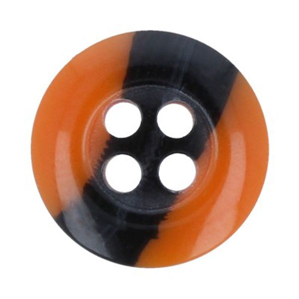 Пуговицы 4 прокола блузочные 11 мм, 36 шт, С807/А008 рыжий/черный, Gamma GF 0021