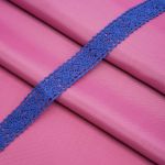 Кружево вязаное (тесьма) хлопковое 20 мм / 10 метров, цвет JD054 синий, (CL-103)